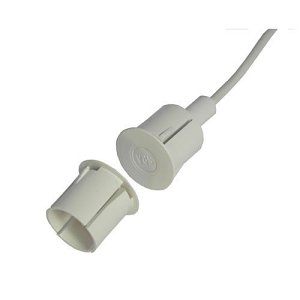 Alarmtech MC-370-S32 MC300 Series, High Security Contact Set for Steel Doors, NC Function, 5m Cable, White